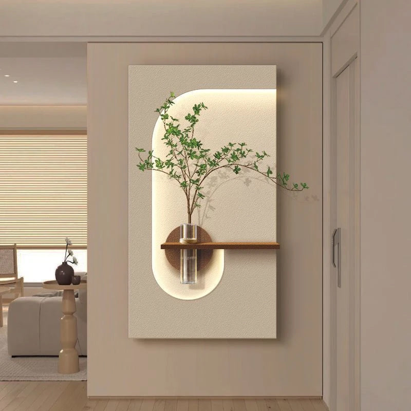 LED Integrated 3D Wall Art – Modern Textured Sandstone Panel with Ambient Lighting | Luxury Wall Decor