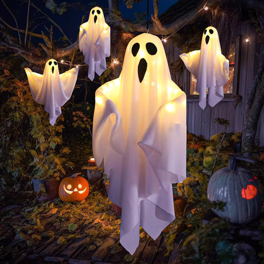 LED Hanging Ghost Halloween Decoration Light – Spooky Indoor Party & Home Decor