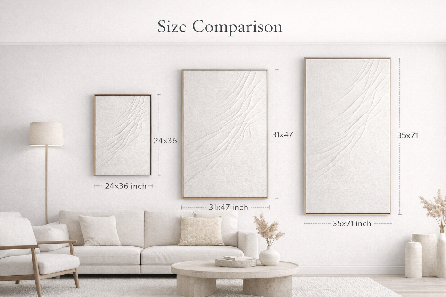 Architectural Beige & Black Abstract Canvas – Hand-Finished Statement Art